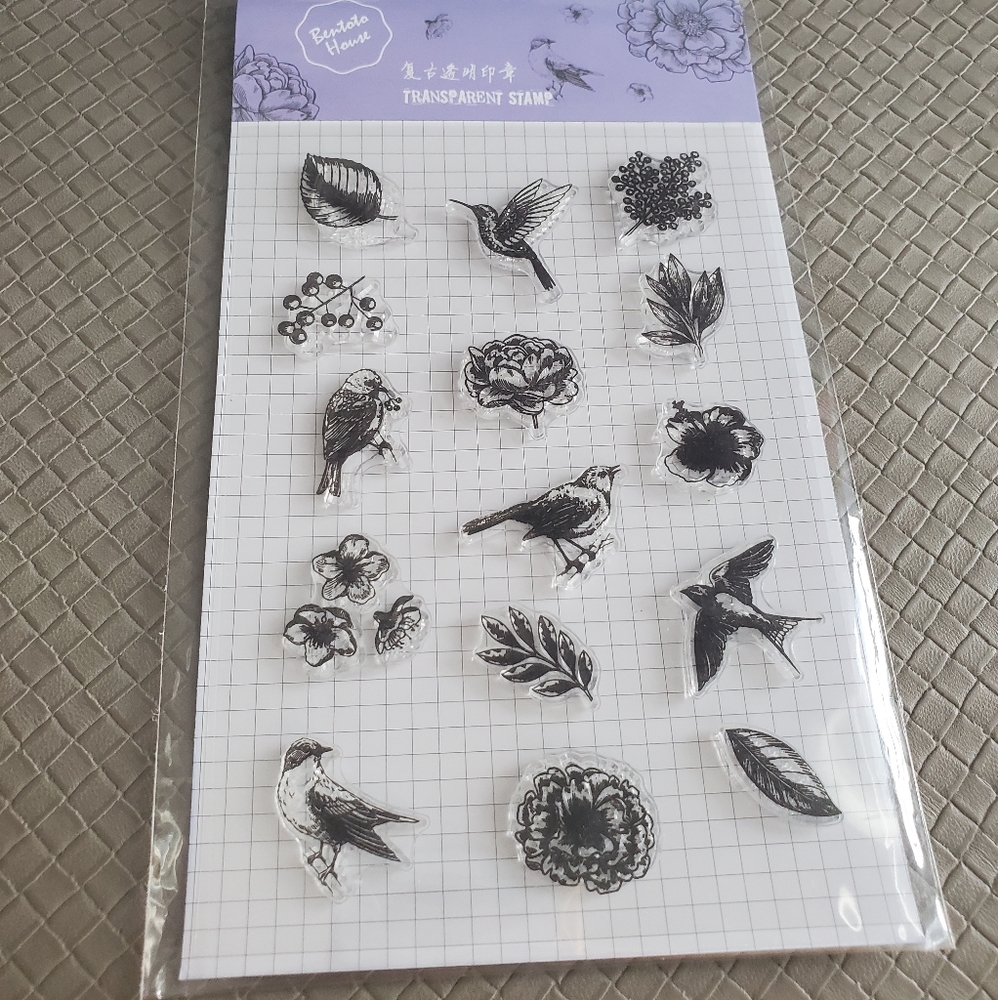 a bundle of 2 packs Transparent stamps